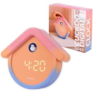 Fisura – Digital cuckoo alarm clock. Original cuckoo design. 3 alarms, 3 brightness levels, date & temperature display. Type-C cable. 7.87 in x 6.97 in. Perfect for nightstands Fisura – Digital cuckoo alarm clock. Original cuckoo design. 3 alarms, 3 brightness levels, date & temperature display. Type-C cable. 7.87 in x 6.97 in. Perfect for nightstands