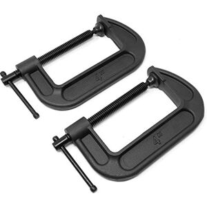 WEN CLC424 Heavy-Duty Cast Iron C-Clamps with 4-Inch Jaw Opening and 2.2-Inch Throat, 2 Pack WEN CLC424 Heavy-Duty Cast Iron C-Clamps with 4-Inch Jaw Opening and 2.2-Inch Throat, 2 Pack
