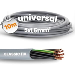 Lapp 5 Core 1.5 mm² Control Cable, 10m, Green/Yellow Protective Conductor, Suitable for Power Tools, DIY Machines, Household Appliances, PVC Sheath, VDE Registered Lapp 5 Core 1.5 mm² Control Cable, 10m, Green/Yellow Protective Conductor, Suitable for Power Tools, DIY Machines, Household Appliances, PVC Sheath, VDE Registered