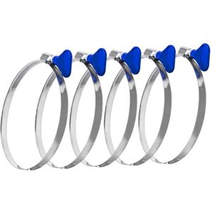 POWERTEC 70249 5 Inch Key Hose Clamp, Thumb Screw Key Adjustable Stainless Steel Hose Clamps for Dust Collection, Dust Collector and Dryer Vent Hose, Pipe Clamp, RV Clamp, Worm Gear Clamp, 5 Pack POWERTEC 70249 5 Inch Key Hose Clamp, Thumb Screw Key Adjustable Stainless Steel Hose Clamps for Dust Collection, Dust Collector and Dryer Vent Hose, Pipe Clamp, RV Clamp, Worm Gear Clamp, 5 Pack