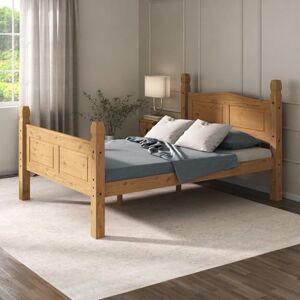 Mews Corona Double Bed Frame High Foot End Mexican Solid Pine Mews Corona Double Bed Frame High Foot End Mexican Solid Pine