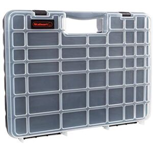 Stalwart 75-ST6073 Portable Storage Case with Secure Locks and 55 Small Bin Compartments for Hardware, Screws, Bolts, Nuts, Nails, Beads, Jewelry and More by Black Stalwart 75-ST6073 Portable Storage Case with Secure Locks and 55 Small Bin Compartments for Hardware, Screws, Bolts, Nuts, Nails, Beads, Jewelry and More by Black