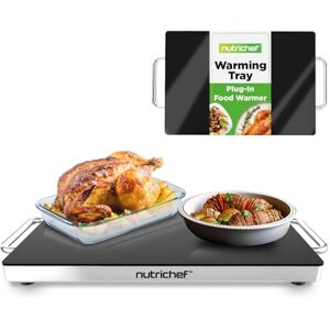 Nutrichef Electric Hot Plate Tray Dish Warmer with Black Glass Top Ideal for Home, Buffets, Parties, Kitchens & Restaurants Warming Tray for Food Tortilla Warmer Dimensions: 16.5 x 11 Nutrichef Electric Hot Plate Tray Dish Warmer with Black Glass Top Ideal for Home, Buffets, Parties, Kitchens & Restaurants Warming Tray for Food Tortilla Warmer Dimensions: 16.5 x 11