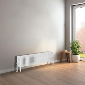 NRG Cast Iron Radiator Four Column 300x1460mm Gloss White Traditional Column Cast Iron Style Radiator Central Heating Radiator Perfect for Bathrooms, Kitchen, Living Room NRG Cast Iron Radiator Four Column 300x1460mm Gloss White Traditional Column Cast Iron Style Radiator Central Heating Radiator Perfect for Bathrooms, Kitchen, Living Room