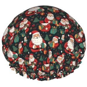 Melbrakin Merry Christmas Print Soft Exquisite Shower Capfor Women Lightweight Double WaterproofLong Hair Melbrakin Merry Christmas Print Soft Exquisite Shower Capfor Women Lightweight Double WaterproofLong Hair