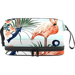 Generic Multi-Functional Storage Travel Cosmetic Bag with Handle,Anchor Tropical Flamingos,Large Capacity Travel Cosmetic Bag Generic Multi-Functional Storage Travel Cosmetic Bag with Handle,Anchor Tropical Flamingos,Large Capacity Travel Cosmetic Bag