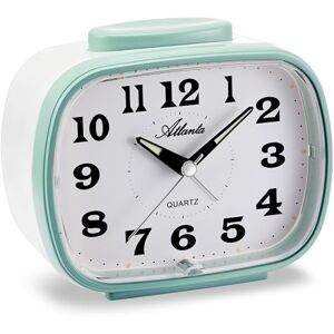 Atlanta Quartz Bell Alarm Clock 2172/6, Green, 11 x 9 x 6 cm Atlanta Quartz Bell Alarm Clock 2172/6, Green, 11 x 9 x 6 cm