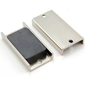 FIRST4MAGNETS Ferrite Channel Magnet for DIY, Craft, and Hobbies 76 x 38 x 11.6mm thick x 4mm hole 25kg Pull Pack of 10 FIRST4MAGNETS Ferrite Channel Magnet for DIY, Craft, and Hobbies 76 x 38 x 11.6mm thick x 4mm hole 25kg Pull Pack of 10