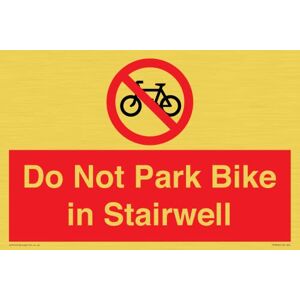 Viking Do Not Park Bike in Stairwell Sign 300x200mm A4L Viking Do Not Park Bike in Stairwell Sign 300x200mm A4L