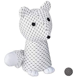 Relaxdays Fox Doorstopper, Decorative Floor Bumper, Standing, Filled Fabric Door Stop, 1 kg Tall, White, Polyester, 25 x 17.5 x 12 cm Relaxdays Fox Doorstopper, Decorative Floor Bumper, Standing, Filled Fabric Door Stop, 1 kg Tall, White, Polyester, 25 x 17.5 x 12 cm