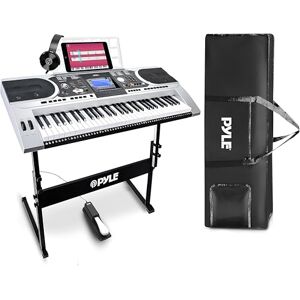 Pyle 61 Keys Electric Keyboard Piano, Kids Music Digital Piano Keyboard with Stand for Beginners, Adult Electronic Keyboards, Portable Musical Karaoke Instrument w/ Sustain Pedal/Case/Headphones Pyle 61 Keys Electric Keyboard Piano, Kids Music Digital Piano Keyboard with Stand for Beginners, Adult Electronic Keyboards, Portable Musical Karaoke Instrument w/ Sustain Pedal/Case/Headphones