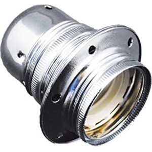 Brightium E27 decorative lamp holder with double ring in silver finish. Ideal to bring a modern and elegant touch to your spaces, fusing functionality and style in lighting. Brightium E27 decorative lamp holder with double ring in silver finish. Ideal to bring a modern and elegant touch to your spaces, fusing functionality and style in lighting.