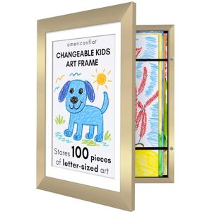 Americanflat A4 Kids Artwork Display Frame in Gold Use as 25.5x32 cm Kids Art Frame without Mount Front Opening Childrens Artwork Display Holds 100 Pieces Americanflat A4 Kids Artwork Display Frame in Gold Use as 25.5x32 cm Kids Art Frame without Mount Front Opening Childrens Artwork Display Holds 100 Pieces