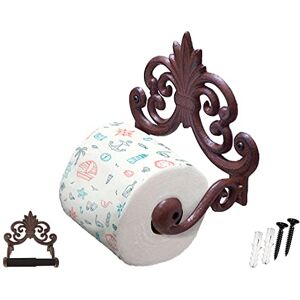 Comfify Fleur De Lis Cast Iron Toilet Paper Roll Holder Cast Iron Wall Mounted Toilet Tissue Holder European Victorian Design 7.9x4.3x6.3" with Screws and Anchors (Rust Brown) Comfify Fleur De Lis Cast Iron Toilet Paper Roll Holder Cast Iron Wall Mounted Toilet Tissue Holder European Victorian Design 7.9x4.3x6.3" with Screws and Anchors (Rust Brown)