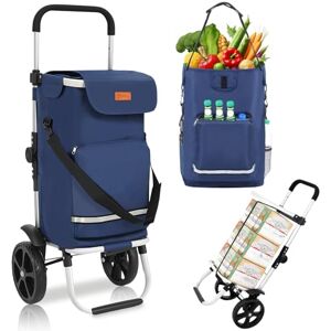 Sekey XXL Shopping Trolley Foldable Compact Trolley Made of Lightweight Aluminium with Height-Adjustable Handle, Ideal for Shopping, Deliveries & Outdoor Activities, Blue Sekey XXL Shopping Trolley Foldable Compact Trolley Made of Lightweight Aluminium with Height-Adjustable Handle, Ideal for Shopping, Deliveries & Outdoor Activities, Blue