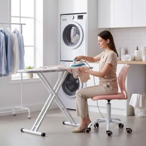 FurnitureR Ironing Chair,Ergonomic Backrest,Comfortable and Flexible Five Rollers,Free Movement During Ironing,Simple and Stylish Design,Suitable for Ironing Rooms,ROSE FurnitureR Ironing Chair,Ergonomic Backrest,Comfortable and Flexible Five Rollers,Free Movement During Ironing,Simple and Stylish Design,Suitable for Ironing Rooms,ROSE