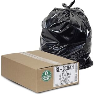 Aluf Plastics 20-30 Gallon Trash Can Liners (100 Count) 30'' x 36'' Thick 1.5 MIL Equivalent Black Waste Bags for Bathroom, Kitchen, Office, Industrial, Commercial, Recycling and More Aluf Plastics 20-30 Gallon Trash Can Liners (100 Count) 30'' x 36'' Thick 1.5 MIL Equivalent Black Waste Bags for Bathroom, Kitchen, Office, Industrial, Commercial, Recycling and More