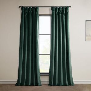 HPD Half Price Drapes Heritage Plush Velvet Curtains 108 Inches Long Room Darkening Curtains for Bedroom & Living Room 50W x 108L, (1 Panel), Forestry Green HPD Half Price Drapes Heritage Plush Velvet Curtains 108 Inches Long Room Darkening Curtains for Bedroom & Living Room 50W x 108L, (1 Panel), Forestry Green