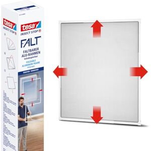 tesa UK tesa Insect Stop FALT Foldable Aluminium Frame Fly Screen with Adjustable Telescopic Frame White 80 cm x 80 cm to 140 cm x 140 cm tesa UK tesa Insect Stop FALT Foldable Aluminium Frame Fly Screen with Adjustable Telescopic Frame White 80 cm x 80 cm to 140 cm x 140 cm