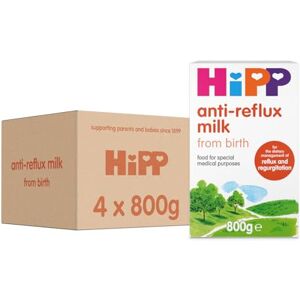 HiPP Anti Reflux Baby Milk Powder Formula, Food for Special Medical Purposes, From birth 800g (Pack of 4) HiPP Anti Reflux Baby Milk Powder Formula, Food for Special Medical Purposes, From birth 800g (Pack of 4)