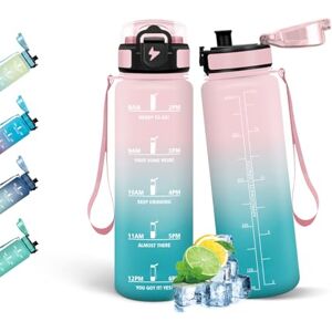 HoneyHolly Kids Water Bottle 500ML Leak Proof Reusable Motivational Water Bottle Simple Portable for Running Bike Work School HoneyHolly Kids Water Bottle 500ML Leak Proof Reusable Motivational Water Bottle Simple Portable for Running Bike Work School