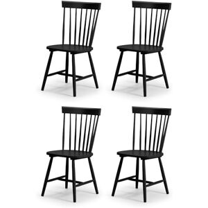 Julian Bowen Black Wood Torino Dining Chairs Set of 4 Julian Bowen Black Wood Torino Dining Chairs Set of 4