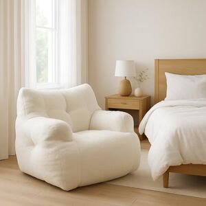 FurnitureR Single White Bedroom Soft, Contemporary Tufted Upholstery, Plush Polyester Cushioned Surface, Ideal for Lounging, Durable Softness for Relaxed Comfort FurnitureR Single White Bedroom Soft, Contemporary Tufted Upholstery, Plush Polyester Cushioned Surface, Ideal for Lounging, Durable Softness for Relaxed Comfort