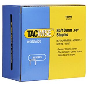 Tacwise 0383 Type 80 / 10 mm Galvanised Upholstery Staples, Pack of 10,000 Tacwise 0383 Type 80 / 10 mm Galvanised Upholstery Staples, Pack of 10,000