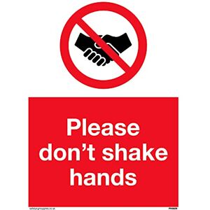 Viking Pack of five Please don't shake hands Sign 150x200mm A5P Viking Pack of five Please don't shake hands Sign 150x200mm A5P