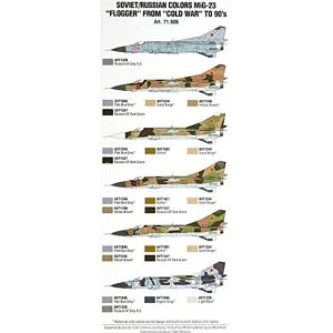 Vallejo 071606 AV Model Air Set Soviet MiG-23 Flogger “Cold War” to -90's Model Kit, Various, 17 ml Vallejo 071606 AV Model Air Set Soviet MiG-23 Flogger “Cold War” to -90's Model Kit, Various, 17 ml