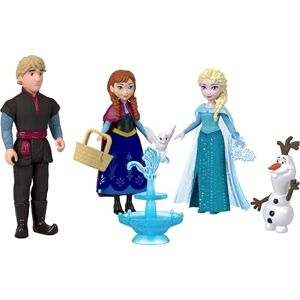Mattel Disney Frozen Toys, Small Doll 4-Pack with Anna, Elsa, Kristoff & Olaf, Plus Fountain and 3 Storytelling Accessories, Inspired by Movie, JJP89 Mattel Disney Frozen Toys, Small Doll 4-Pack with Anna, Elsa, Kristoff & Olaf, Plus Fountain and 3 Storytelling Accessories, Inspired by Movie, JJP89
