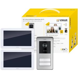 VIMAR K42956 Smart Video Door Phone Kit with 2 Touch Screen Wi-Fi Video Door Phone Intercom Audio/Video Board with RFID Reader Feeders, Bus Distributor, Surface Mount Brackets VIMAR K42956 Smart Video Door Phone Kit with 2 Touch Screen Wi-Fi Video Door Phone Intercom Audio/Video Board with RFID Reader Feeders, Bus Distributor, Surface Mount Brackets