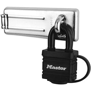 Master Lock 7804704EURD Pack Including Door Hasp and Keyed Padlock, Black Master Lock 7804704EURD Pack Including Door Hasp and Keyed Padlock, Black