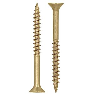 HELPMATE Universal Screws Countersunk Head 4.5 x 50 Yellow Passivated Pack of 300 Wood Screws with T-Drive and Partial Thread Chipboard Screws for Indoor and Protected Outdoor Use HELPMATE Universal Screws Countersunk Head 4.5 x 50 Yellow Passivated Pack of 300 Wood Screws with T-Drive and Partial Thread Chipboard Screws for Indoor and Protected Outdoor Use