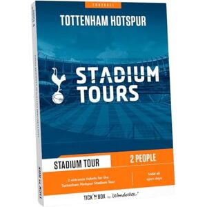 Tick&Box Gift Box Tottenham Hotspur Stadium Tour for 2 Visit The Home of Football Experience Gift For All Footbal Fans Unique Experience for a SPURS souvenir Valid for 2 years Tick&Box Gift Box Tottenham Hotspur Stadium Tour for 2 Visit The Home of Football Experience Gift For All Footbal Fans Unique Experience for a SPURS souvenir Valid for 2 years