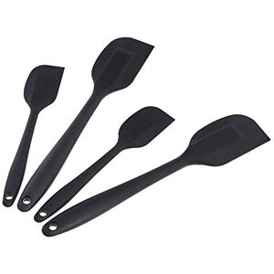 Amazon Basics Nonstick Heat Resistant Rectangular Silicone Spatula Set, Dishwasher Safe, Flexible, BPA Free, 2 Small & 2 Large Spatulas, Pack of 4, Black Amazon Basics Nonstick Heat Resistant Rectangular Silicone Spatula Set, Dishwasher Safe, Flexible, BPA Free, 2 Small & 2 Large Spatulas, Pack of 4, Black