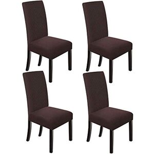 NORTHERN BROTHERS Chair Covers Set of 4, Parson Chair Slipcovers for Dining Room, Removable Washable Kitchen Chair Cover for Hotel and Ceremony, Chocolate NORTHERN BROTHERS Chair Covers Set of 4, Parson Chair Slipcovers for Dining Room, Removable Washable Kitchen Chair Cover for Hotel and Ceremony, Chocolate