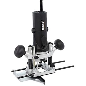 Trend T4 1/4 Inch Variable Speed Workshop Router and Kitbox, Perfect for Hinge Cutting, Timber Profiling & Hand Carving, 850W 115v T4ELK, Black Trend T4 1/4 Inch Variable Speed Workshop Router and Kitbox, Perfect for Hinge Cutting, Timber Profiling & Hand Carving, 850W 115v T4ELK, Black