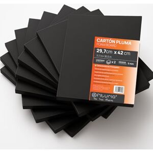 OFITURIA Foam Board, Black, A3 (29.7 x 42 cm), Pack of 2, Expanded Polystyrene Plate, Lightweight and Rigid, Foam Board, Versatile and Cuttable, for Crafts and Models, 5 mm OFITURIA Foam Board, Black, A3 (29.7 x 42 cm), Pack of 2, Expanded Polystyrene Plate, Lightweight and Rigid, Foam Board, Versatile and Cuttable, for Crafts and Models, 5 mm