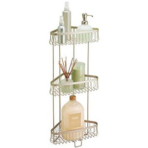 InterDesign iDesign York Lyra Free Standing Bathroom Storage Compact Shelves/Racks, Made of Stainless Metal, Satin InterDesign iDesign York Lyra Free Standing Bathroom Storage Compact Shelves/Racks, Made of Stainless Metal, Satin