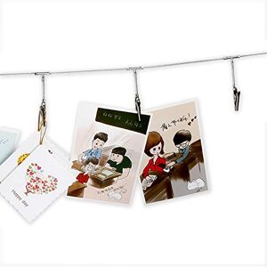 TFu Multi-Purpose Steel Wall Hanging Photo Display Cable Wire Rod String with 12 Clips for Hanging Photos Notes and Artworks (Alligator Clip) TFu Multi-Purpose Steel Wall Hanging Photo Display Cable Wire Rod String with 12 Clips for Hanging Photos Notes and Artworks (Alligator Clip)