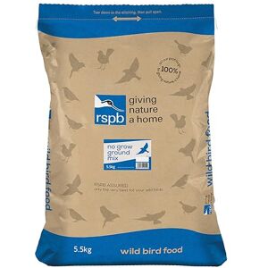 RSPB No Grow Bird Seed Mix for Wild Birds, Nutritious Wild Bird Food for Small Birds with Sunflower Hearts and Rolled Oats, Made in the UK, Suitable for Year-Round Feeding (5.5kg) RSPB No Grow Bird Seed Mix for Wild Birds, Nutritious Wild Bird Food for Small Birds with Sunflower Hearts and Rolled Oats, Made in the UK, Suitable for Year-Round Feeding (5.5kg)