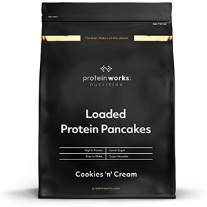 Protein Works Loaded Protein Pancakes, Premium Protein Pancake Mix, High Protein Breakfast, Low Sugar, Low Fat, Cookies 'n' Cream, 8 Servings, 500g Protein Works Loaded Protein Pancakes, Premium Protein Pancake Mix, High Protein Breakfast, Low Sugar, Low Fat, Cookies 'n' Cream, 8 Servings, 500g