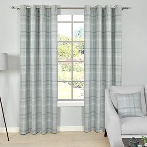 Sleepdown Printed Check Thermal Insulated Eyelet Curtains for Bedroom and Living Room Green 2 Panels, 2x 66" x 90 Sleepdown Printed Check Thermal Insulated Eyelet Curtains for Bedroom and Living Room Green 2 Panels, 2x 66" x 90