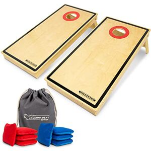 GoSports Tournament Edition Regulation Cornhole Game Set, 4 ft x 2 ft Wood Boards with 8 Dual Side (Slide and Stop) Bean Bags GoSports Tournament Edition Regulation Cornhole Game Set, 4 ft x 2 ft Wood Boards with 8 Dual Side (Slide and Stop) Bean Bags