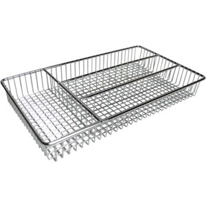 FurnitureXtra Deluxe Stainless Steel Chrome Small Cutlery Tray L: 32cm x W: 18.5cm x H: 4cm (Stainless Steel) FurnitureXtra Deluxe Stainless Steel Chrome Small Cutlery Tray L: 32cm x W: 18.5cm x H: 4cm (Stainless Steel)