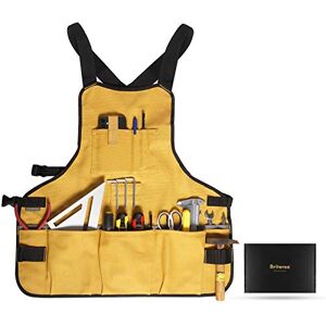 BRITEREE Work Tool Apron for Men and Women, Torso Length with 21 Tool Pockets, Gift for Carpenters, Adjustable Waxed Canvas Apron for Woodworkers, Painters, DIY Enthusiasts, Workman and Gardeners BRITEREE Work Tool Apron for Men and Women, Torso Length with 21 Tool Pockets, Gift for Carpenters, Adjustable Waxed Canvas Apron for Woodworkers, Painters, DIY Enthusiasts, Workman and Gardeners