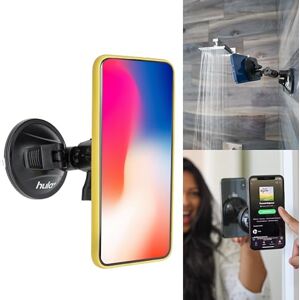 hula+ Shower/Mirror Phone Holder/Mount/Stand. Reusable Non-Residue Mount for Bathroom/Kitchen/Wall. Compatible with All Phones, Great Gift for TikTok/YouTube/Make Up… (Black) hula+ Shower/Mirror Phone Holder/Mount/Stand. Reusable Non-Residue Mount for Bathroom/Kitchen/Wall. Compatible with All Phones, Great Gift for TikTok/YouTube/Make Up… (Black)