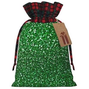 EniLsa Green Sequin Sparkle Print Drawstring Gift Bag,Gifts Decorations For Christmas Party Supplies,8.3 X 11.8 In EniLsa Green Sequin Sparkle Print Drawstring Gift Bag,Gifts Decorations For Christmas Party Supplies,8.3 X 11.8 In