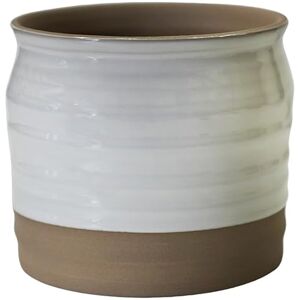Ivyline Puro Lipped Gloss Ripple Planter in White Premium Stoneware Textured Ceramic Indoor Pot for Houseplants H19cm x D21cm Ivyline Puro Lipped Gloss Ripple Planter in White Premium Stoneware Textured Ceramic Indoor Pot for Houseplants H19cm x D21cm
